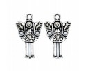 Zawieszka metalowa charms ANIOŁEK 25x15mm 2szt