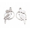 Zawieszka PAPUGA charms metal 28x15mm 4szt