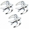 Zawieszka metalowa charms JASKÓŁKA 12x12mm 3szt
