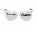 ZAWIESZKA MAMA 13x15mm k. srebrny 1szt stal nierdz
