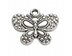 Zawieszka metalowa Charms MOTYL Słonik 21mm 2szt