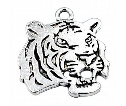 Zawieszka charms metalowa TYGRYS 24x27mm 1szt