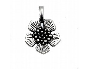 Zawieszka charms metalowa KWIAT 14x20mm 1szt