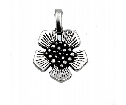 Zawieszka charms metalowa KWIAT 14x20mm 1szt